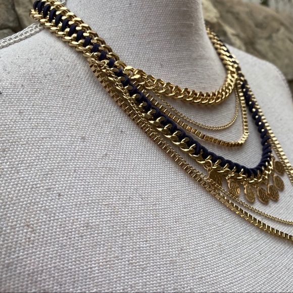 NWT Romolo gold/blue necklace casual - Picture 6 of 6